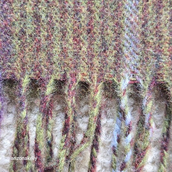 NWOT Orvis Wool Scarf Green Plaid - Picture 4 of 11